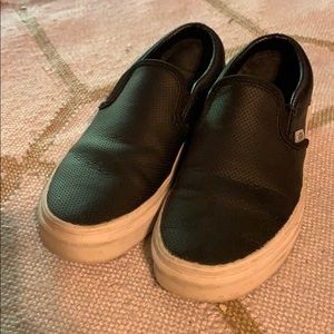 Black Leather Vans